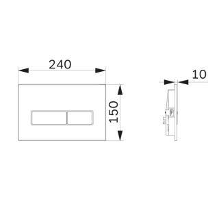 Клавиша смыва Am.Pm ErgoFit М I110338 механическая черный